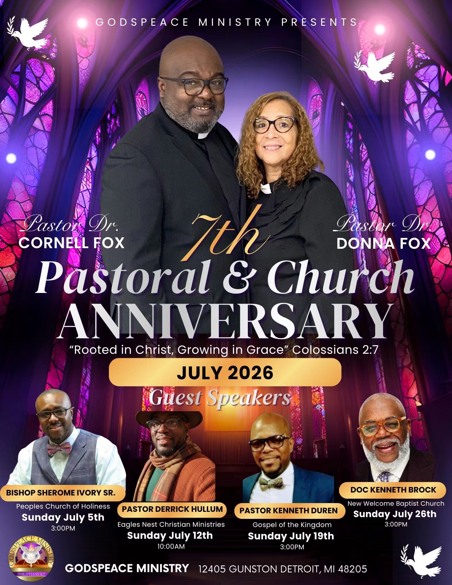 Godspeace Ministry 7th Pastoral & Church Anniversary — July 2026